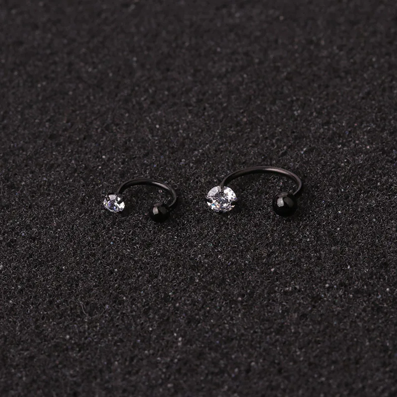 1 шт Cz Хооп Серьги Надеваемые На ушной хрящ простой спираль Козелка Daith раковины
