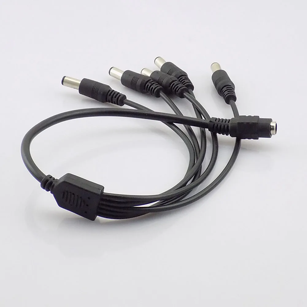10pc DC 12V 1 Female to 5 Male way Splitter Cable connector Plug Power Supply Adapter Pigtail for Camera led strip light H10 |
