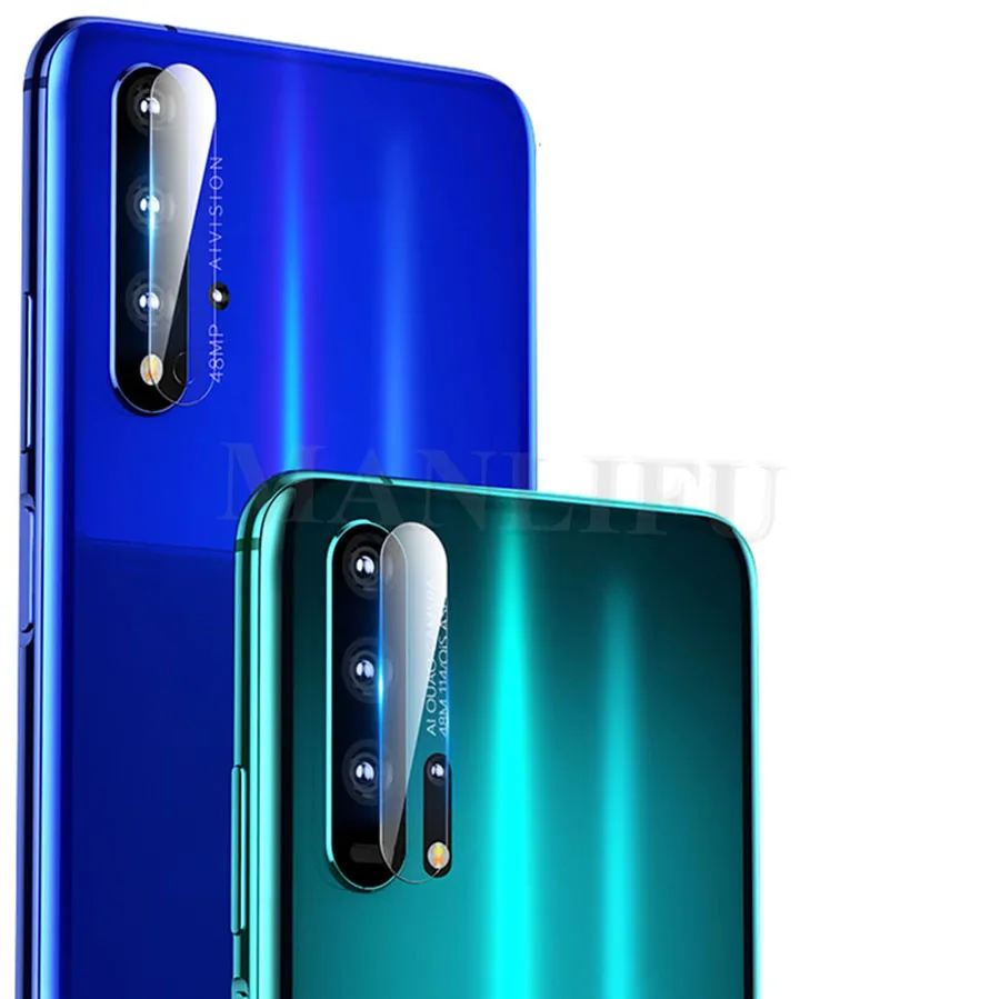 MANLIFU 2Pcs/Lot Back Camera Lens Clear Tempered Glass Protector for Honor 20 YAL-AL10 Honor 20 Pro 10i V20 Glass on Honor 20S