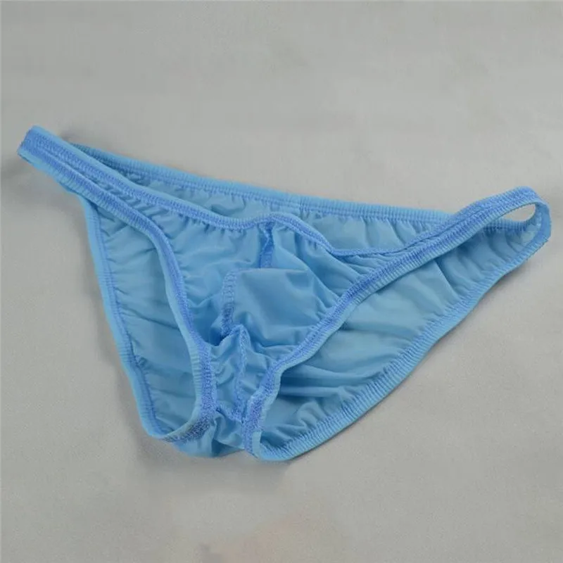 

Men's Low Waist Panties Ice Silk Cozy Underwear Translucent Bikini Skinny Breathable Briefs Male Underpanties 5 Color