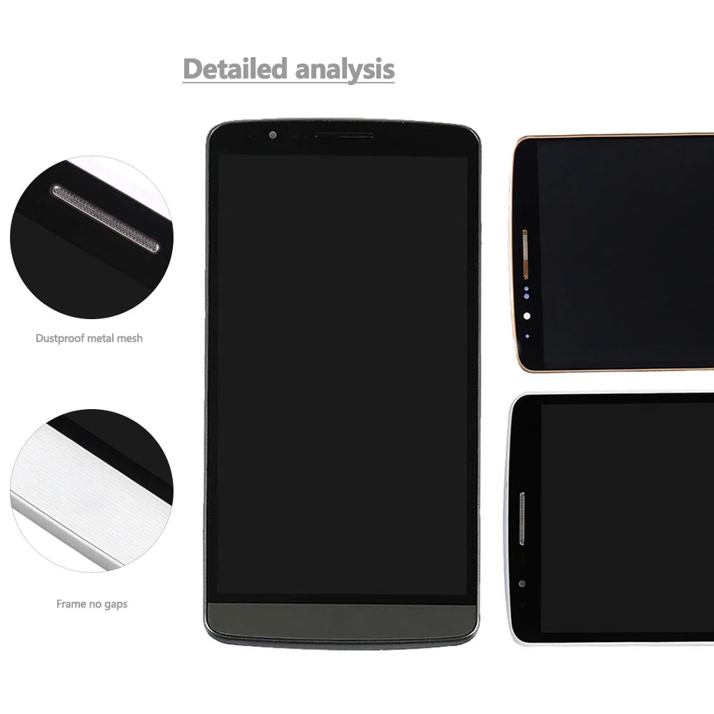 Оригинальный экран для LG G3 D850 D851 D855 ЖК дисплей с дигитайзером в сборе рамкой