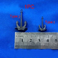 1pc movable hall anchors abs black ship anchor rock bolt l17mm24mm for rc simulation canoe sailboat fishing boat marine parts