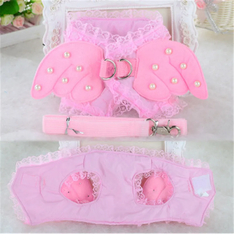 Pet Безопасность выгула собак жилет использовать поводок костюм Крылья Ангела