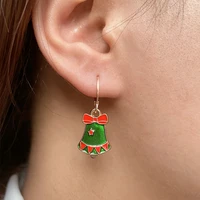 5pairset trendy christmas tree bells drop earrings set for women cute boots gift box enamel dangle earrings christmas jewelry
