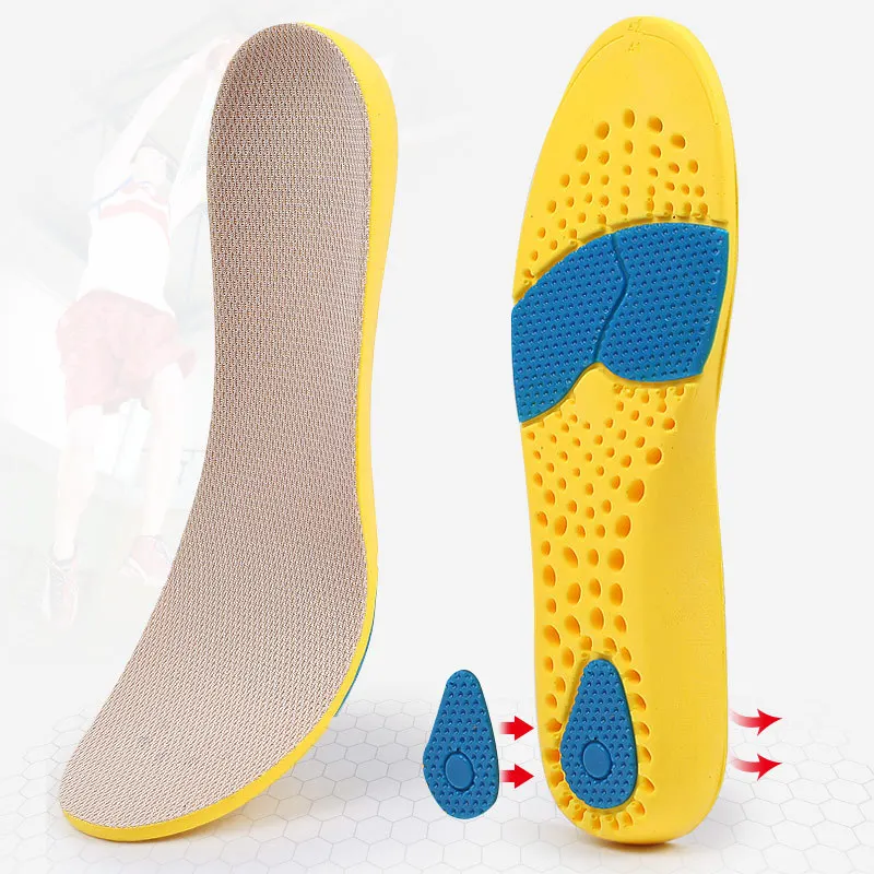 

Спортивные стельки для обуви для мужчин и женщин, впитывающие пот, дышащие, высокоэластичные, амортизирующие, для бега, унисекс