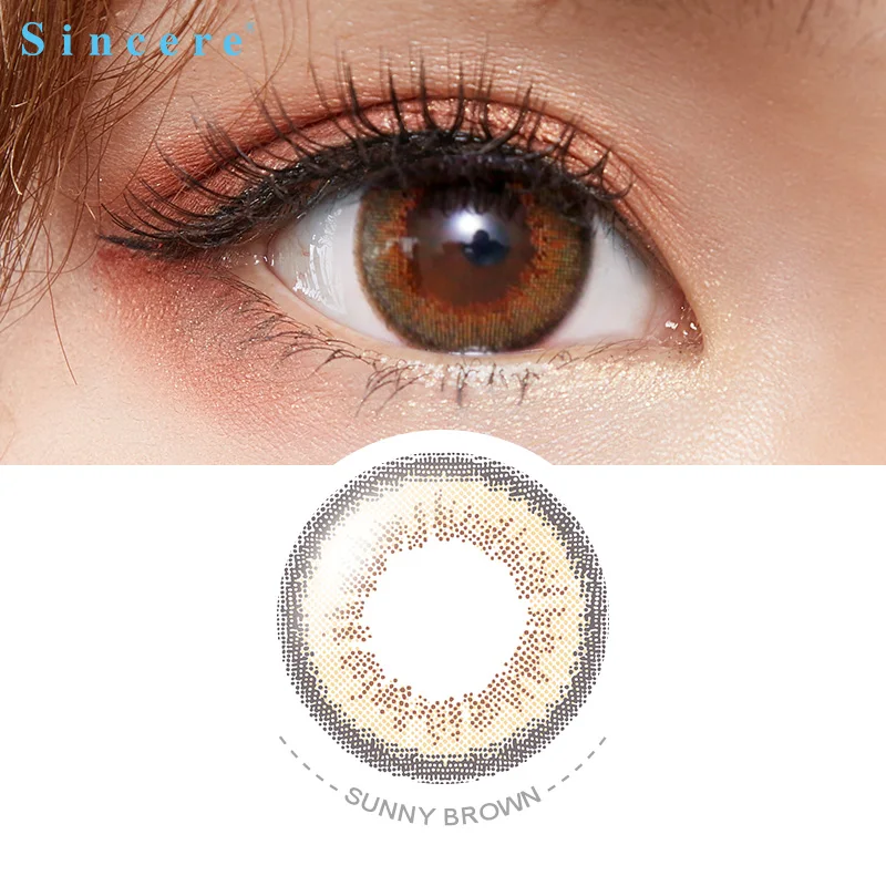 

Sincere vision 10pcs/box contact lens big beautiful Pupil Colored Contact Lenses for eyes yearly Myopia prescription degrees
