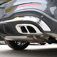 for mercedes benz gle glc gls w167 x253 x167 car exterior accessories abs blacksilver muffler exhaust pipe tail cover stickers