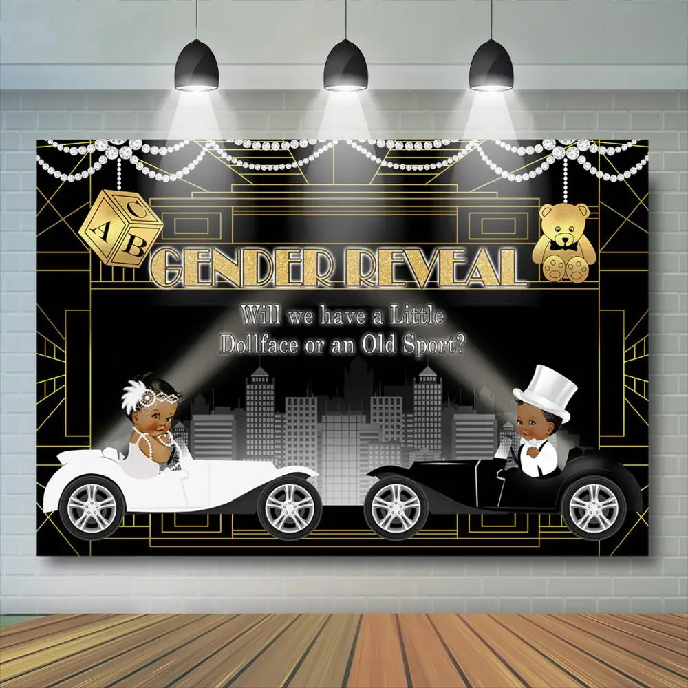 7x5ft Гэтсби Baby Shower фон из х/Ф “Великий Гэтсби” Пол раскрыть вечерние баннер нежный