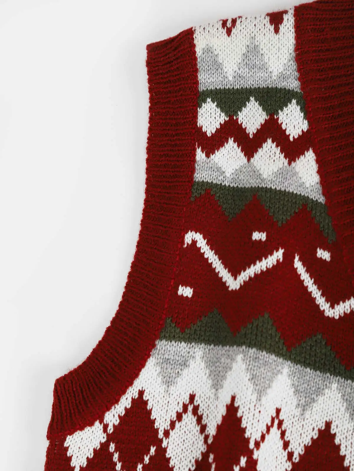 

ZAFUL Women Sleeveless Pullovers 2020 Fashion Knitted Vest Sweater V-Neck Geometric Loose Female Waistcoat Tops Outfit