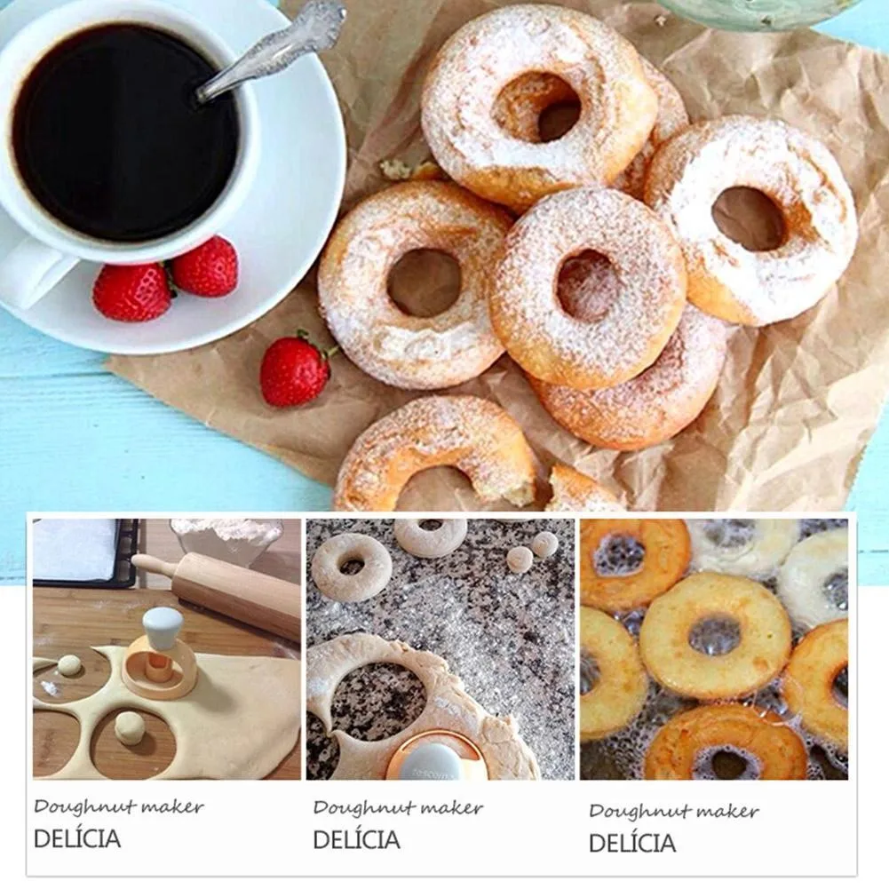 

Donut Mold Food Grade ABS Cake Mold Baking Bakeware Baking Mould Maker Cutter Bread Cake Decorating Desserts Kitchen Tools Z8Z5