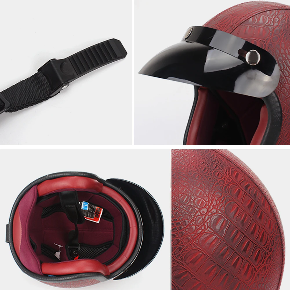 Harga Super Aman Motor Helm Ultra Ringan Olahraga Helm Pelindung PU Merah Versi Sepeda Motor Moto Sepeda Aksesoris Helm