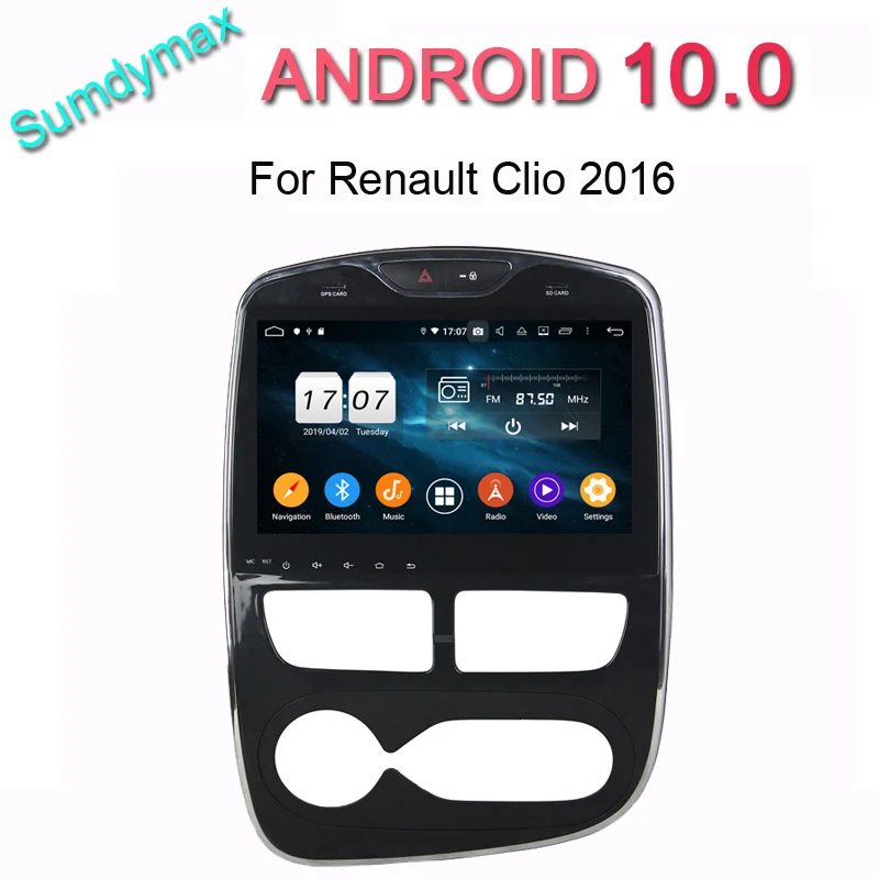 Автомагнитола на android 10 1 дюйма без dvd плеера gps навигация для Renault clio 2013 2018 радио