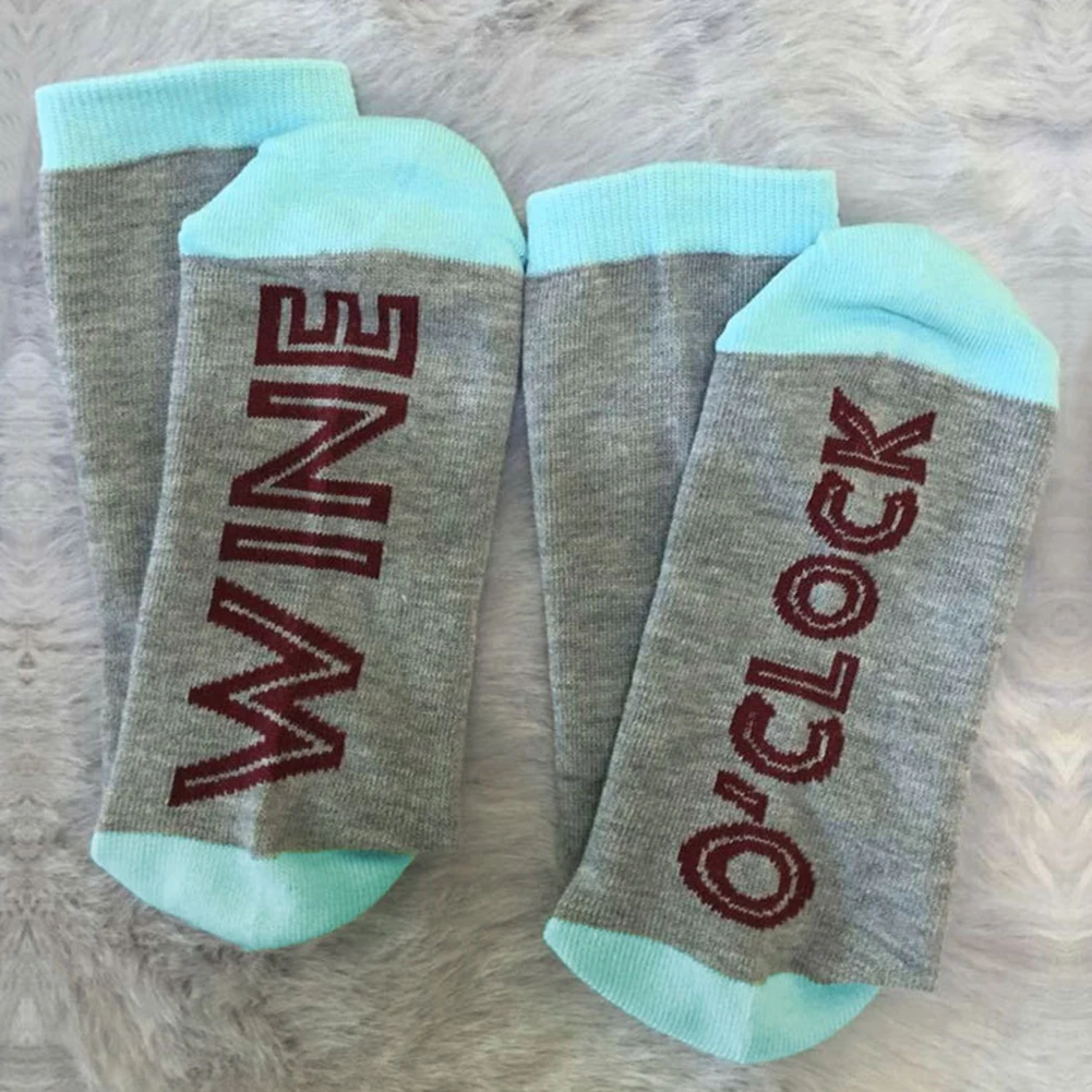 Мужские и женские эластичные забавные носки в стиле Харадзюку с буквенной