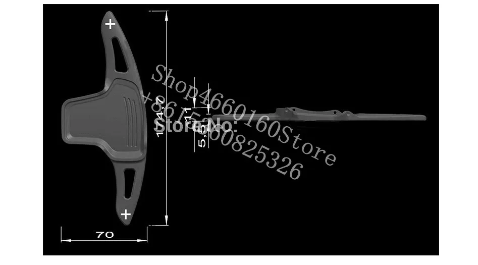 Puou high quality For VW Lavida 2013-16 2pcs car accessories Steering Wheel Aluminum Shift Paddle Extend Shifter | Автомобили и