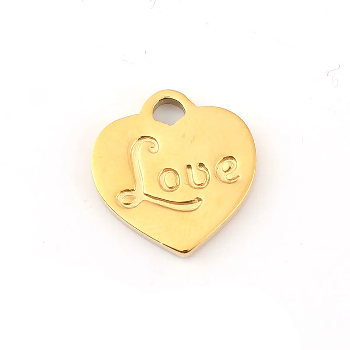 

New 316L Stainless Steel Charms Heart Gold Color Charms Message " LOVE " Best Jewelry Gifts For Lover diy Accessories