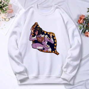 Мужской флисовый пуловер, Свитшот в стиле аниме Невероятные приключения Джоджо, уличная одежда в стиле хип-хоп, весна 2021