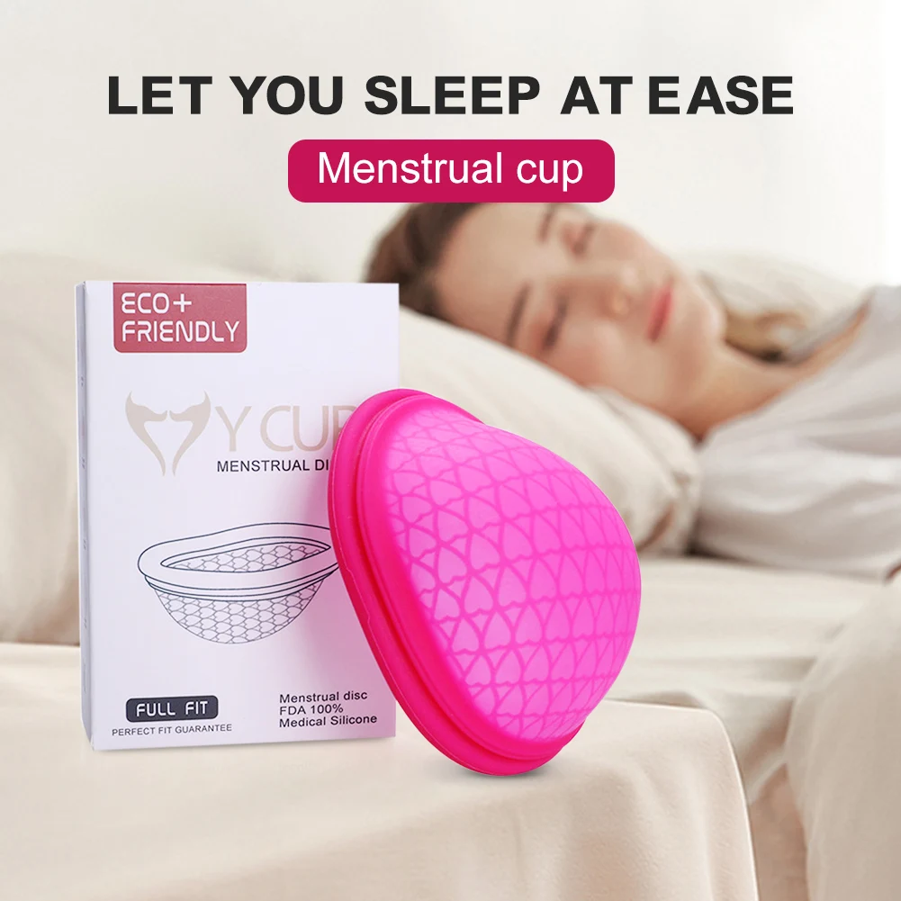 

Reusable Plan-adjustment Menstrual Cup Design With Extra-fine Silicone Sterilization Menstrual Disc Tampon/alternative Cushion
