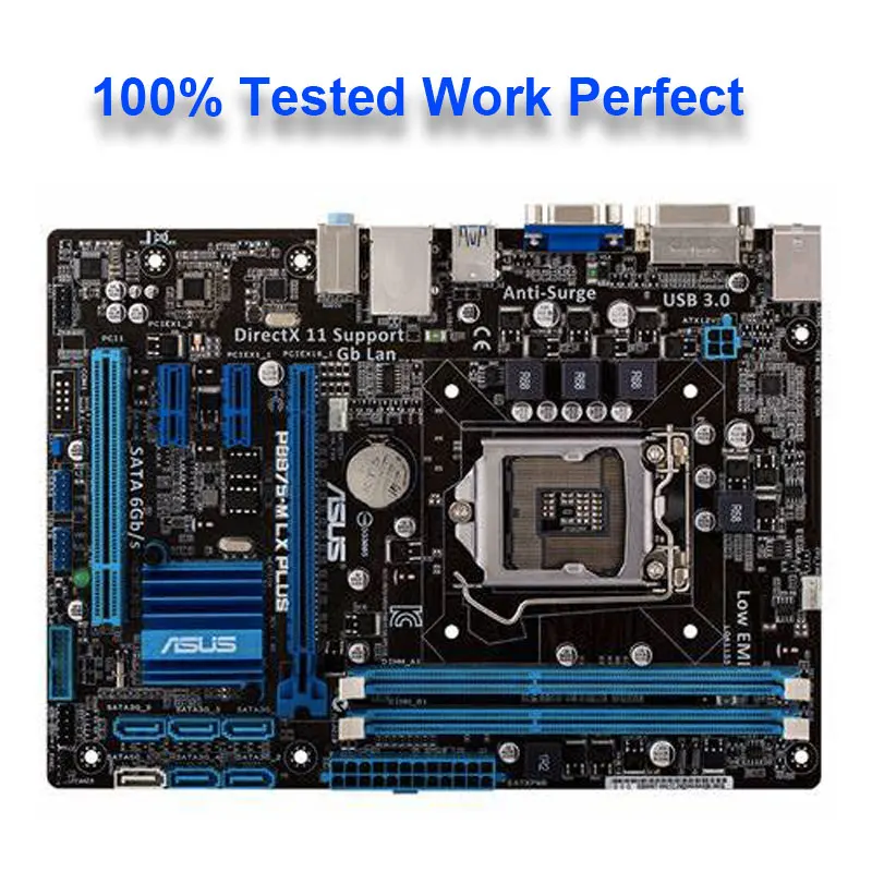 

Asus P8B75-M LX Desktop Motherboard B75 Socket Intel i3 G3240 LGA 1155 i3 i5 i7 DDR3 16G uATX UEFI BIOS Refurbished Mainboard