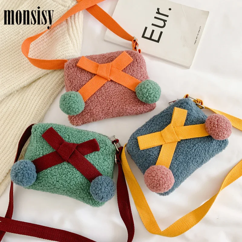 Monsisy зимний кошелек для девочек сумочка Детский миниатюрная сумка монет милый