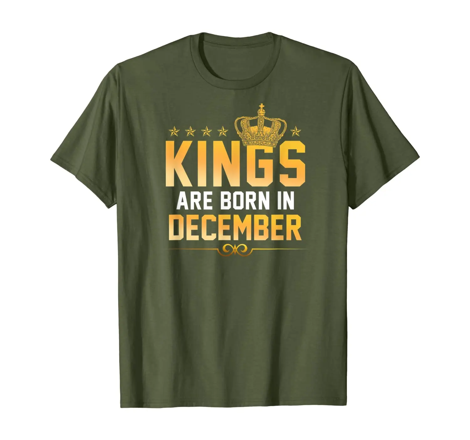

Kings Are Born In December Birthday Birth King Funny Gift T-Shirt