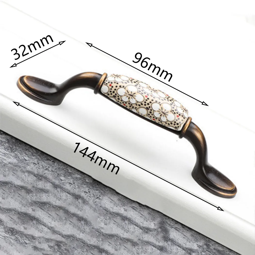 Античная бронзовая керамическая винтажная ручка для ящика шкафа дверные ручки