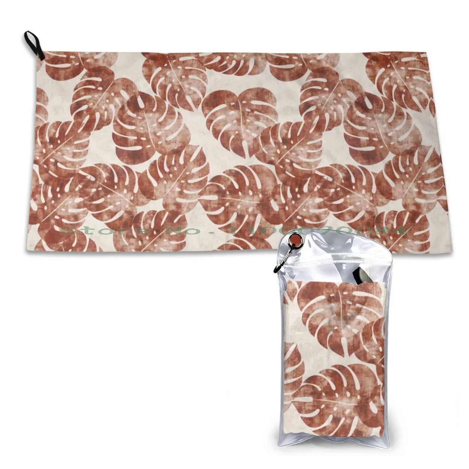 Листья монстеры-ржавчины быстросохнущее полотенце для спортзала Спортивная