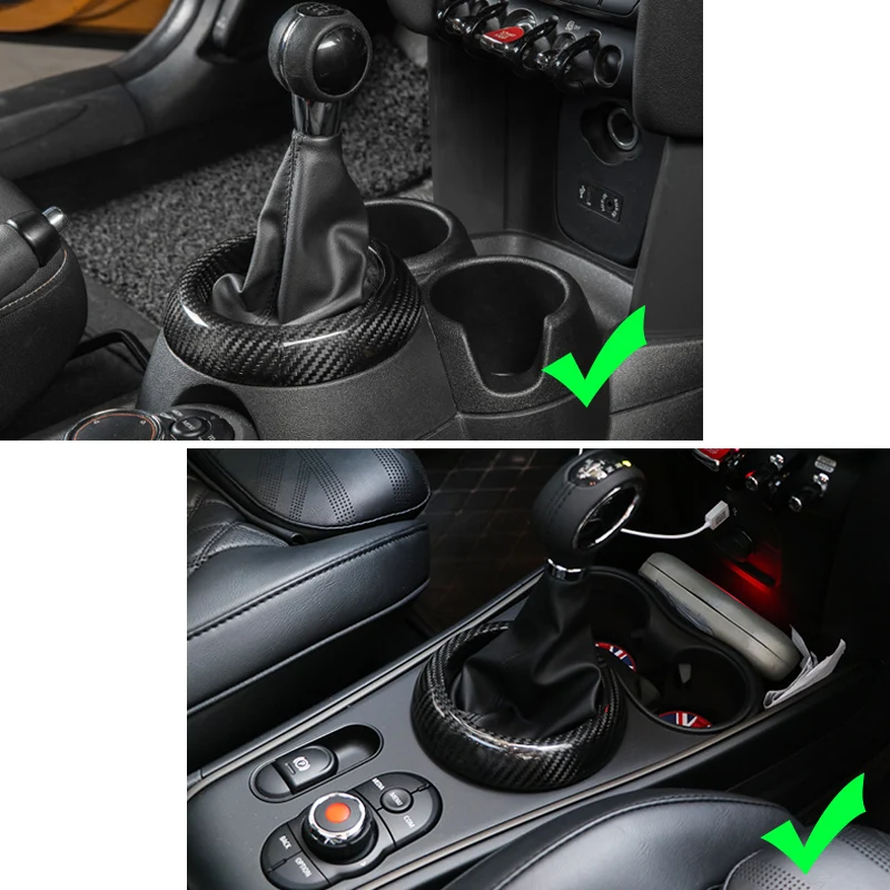 

Car Carbon Fiber Accessories Gear Shift Panel Cover Decoration Sticker For BMW MINI Cooper S F54 F55 F56 F57 F60 Car Styling