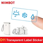Прозрачная печатная этикетка Niimbot D11, водонепроницаемая маслостойкая белая этикетка, клейкая светящаяся наклейка для принтера Niimbot D11 D110