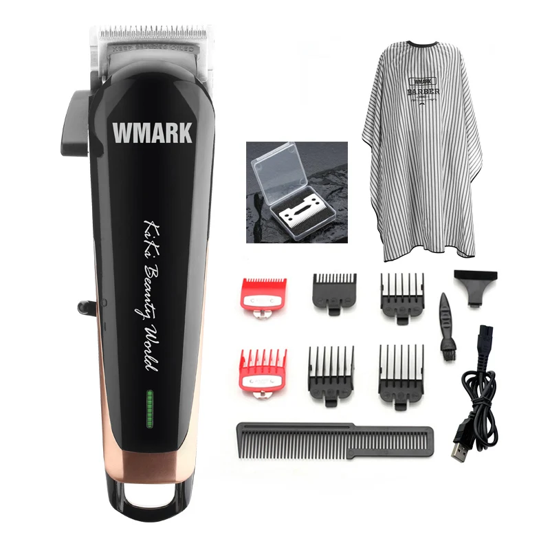 WMARK NG-103, Профессиональная Беспроводная Машинка для стрижки волос, триммер для волос 6500-7000 об/мин, Машинка для стрижки волос, регулируемый режущий рычаг, мощность 10 Вт