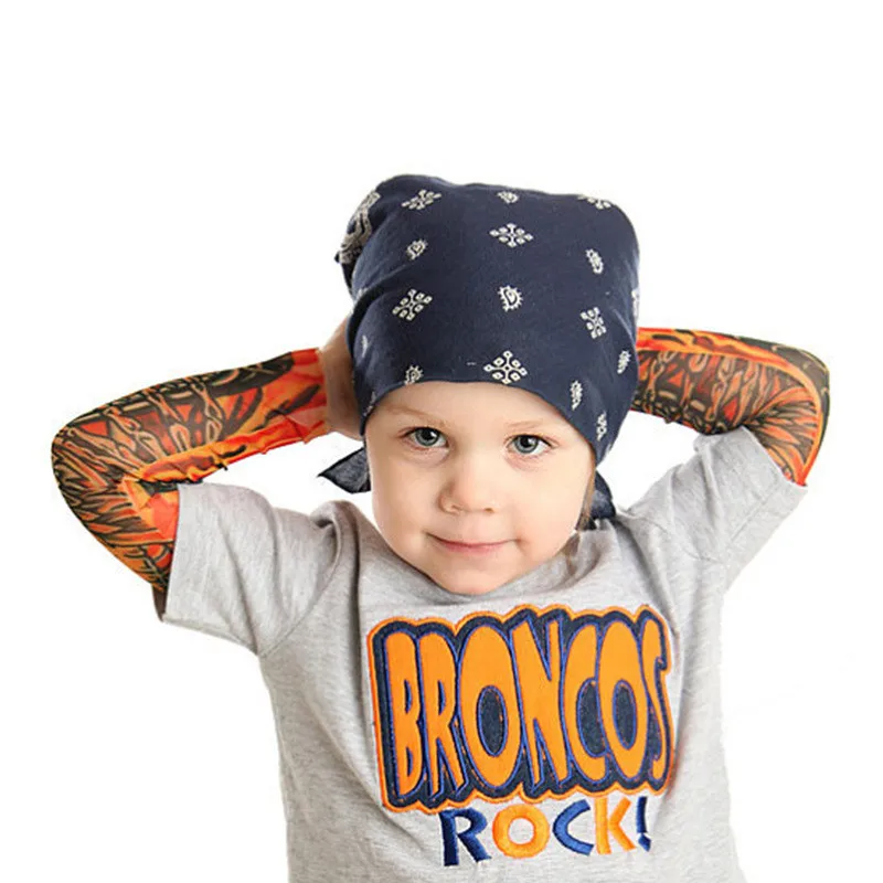 Детские нарукавники с принтом шелковые (2 шт.) татуировкой по мотивам