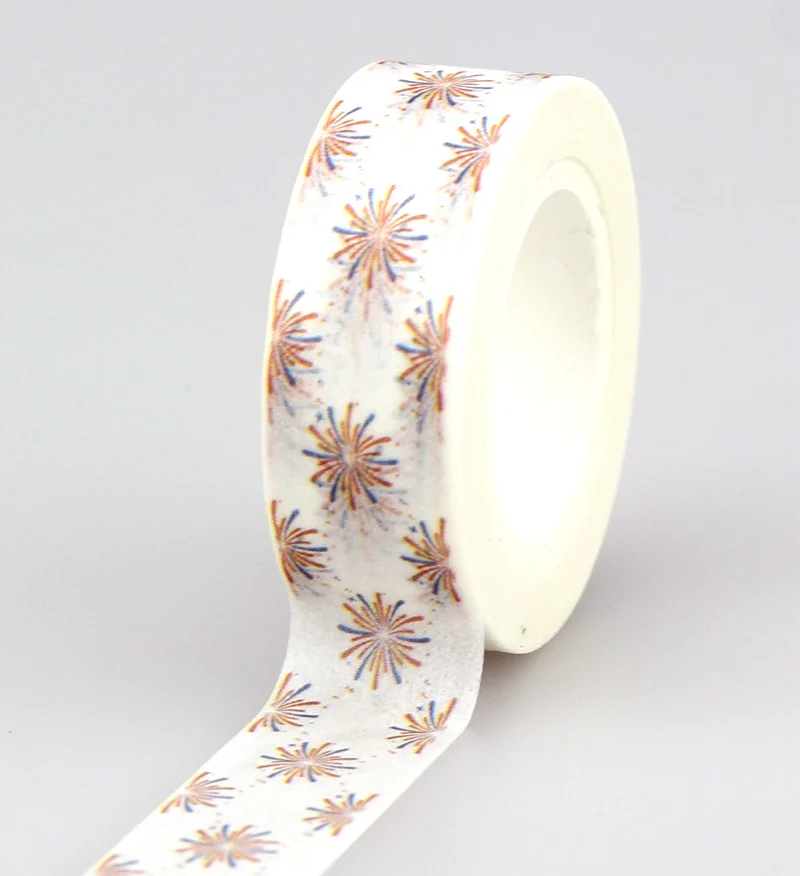 

Wholesale 10PCS/lot Decorative Fireworks Washi Tapes Paper for Scrapbook Bullet journal Adhesive Masking Tapes School Supply