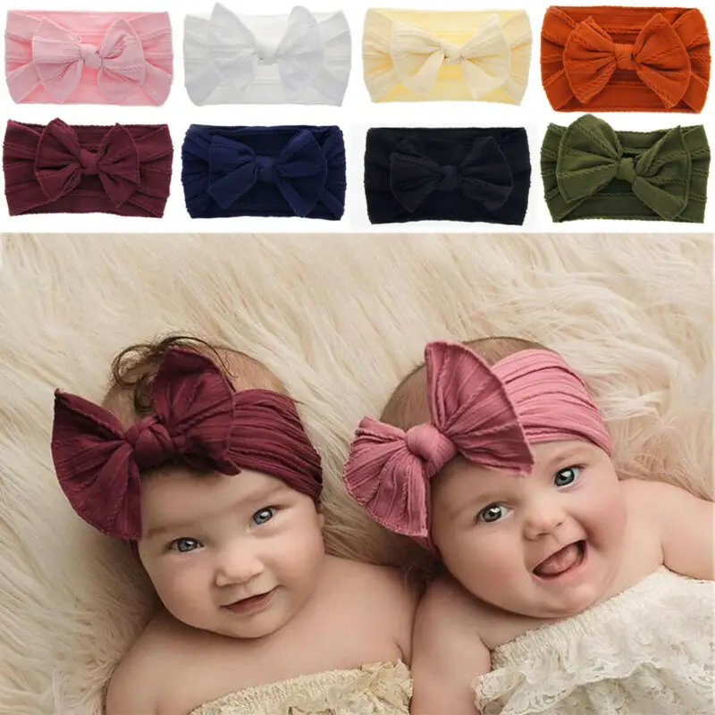 Goocheer Fashion Cute Newborn Baby Kid Girl Broad Headband Bow Flower Hair Band Accessories | Детская одежда и обувь