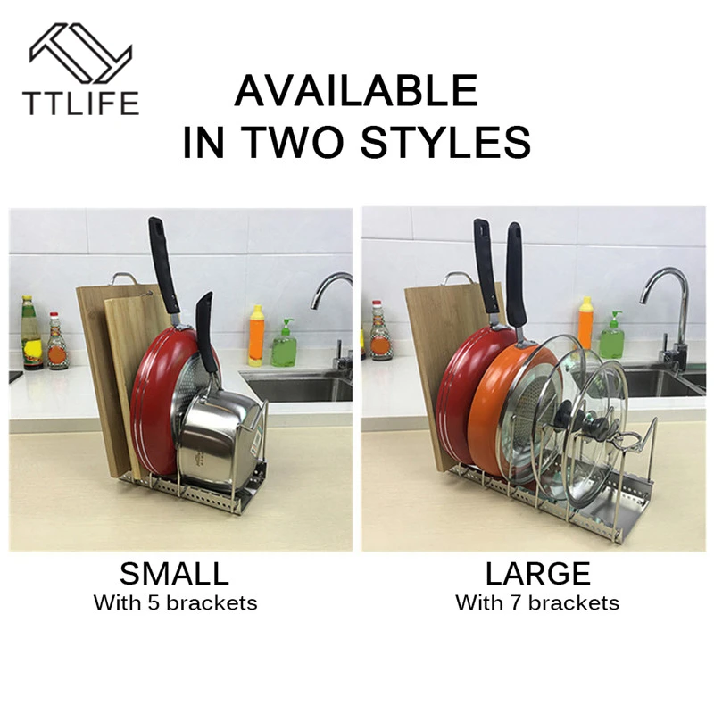 Подставка для крышек кастрюль кухонный Органайзер из нержавеющей стали двойная