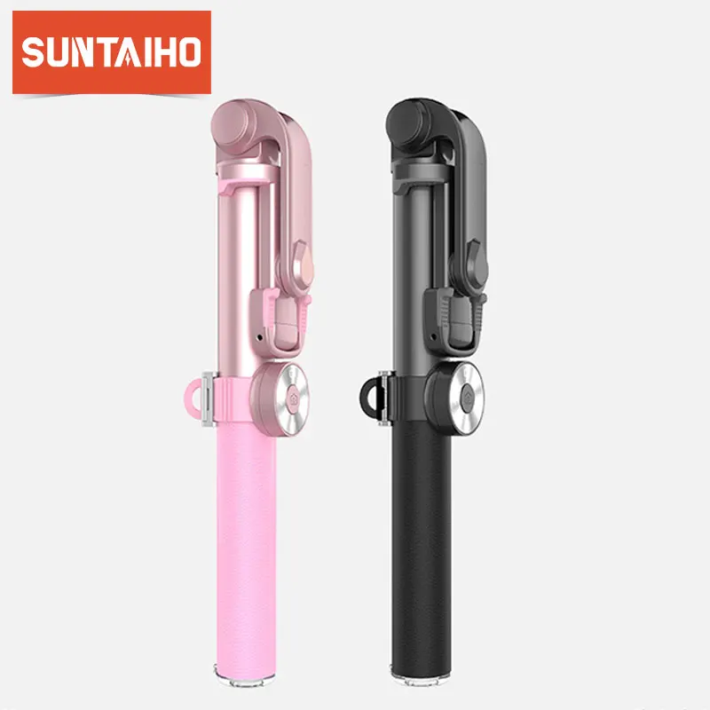 Роскошный Bluetooth монопод Suntiaho селфи-Палка для iPhone 7 6 6S Plus ручной Матовый