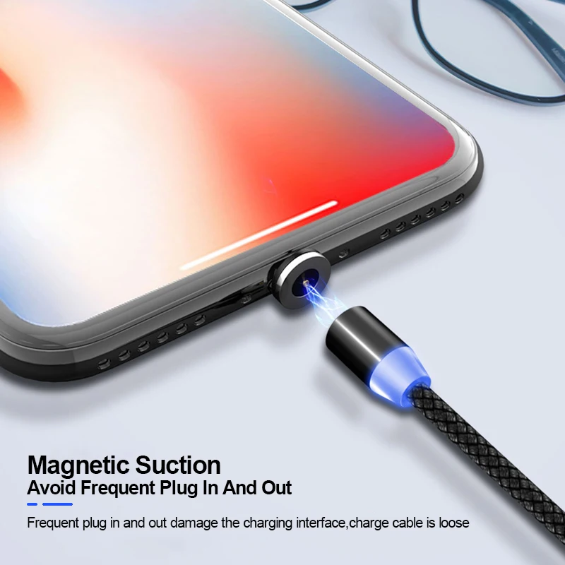 PHOMAX USB Магнитный кабель 3 в 1 для iPhone X Xs Xr и usb type C Android нейлоновая оплетка samsung S9 Xiaomi