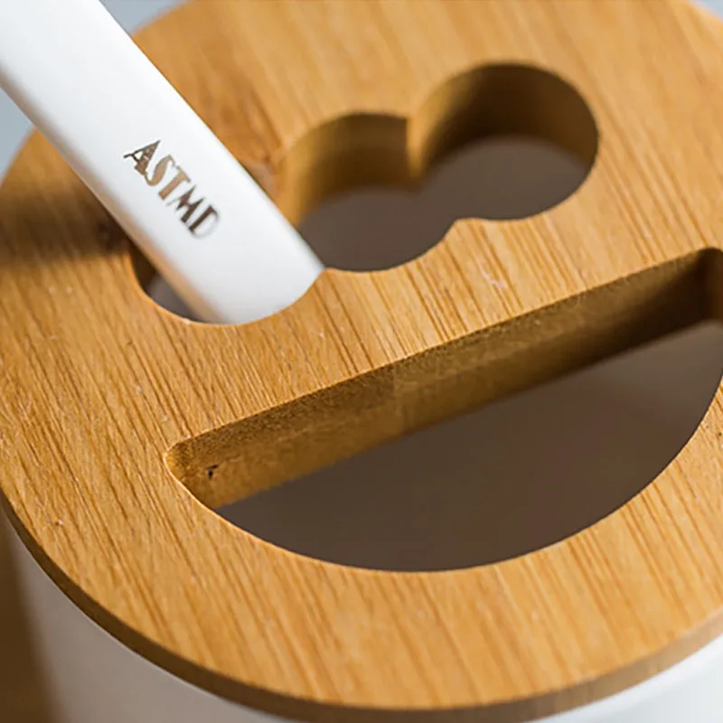 3 шт. держатель для зубных щеток с бамбуковым подносом | Дом и сад