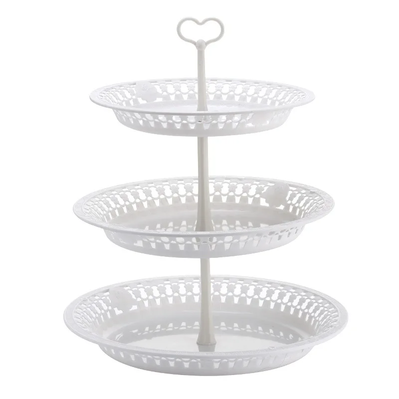 3 яруса кружевных Пластик сетка подставка для свадебного торта День рождения