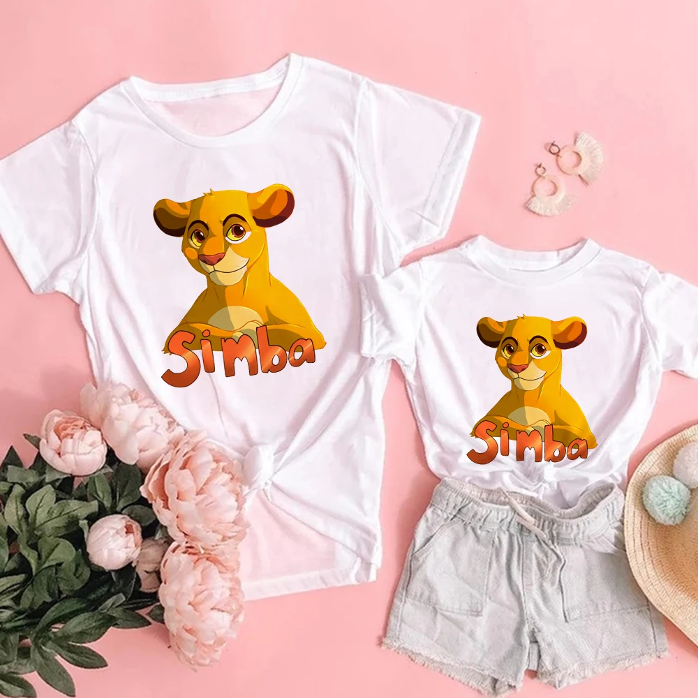 

Disney Simba T-shirt Hakuna Matata Modern Tshirt Exquisite Family Look Beautiful Cartoon The King Lion Harajuku Basic Tshirt