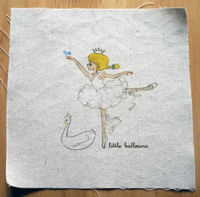 

cotton and hemp fabric hand printed canvas dining mat mouse pad apron pocket ballet girl