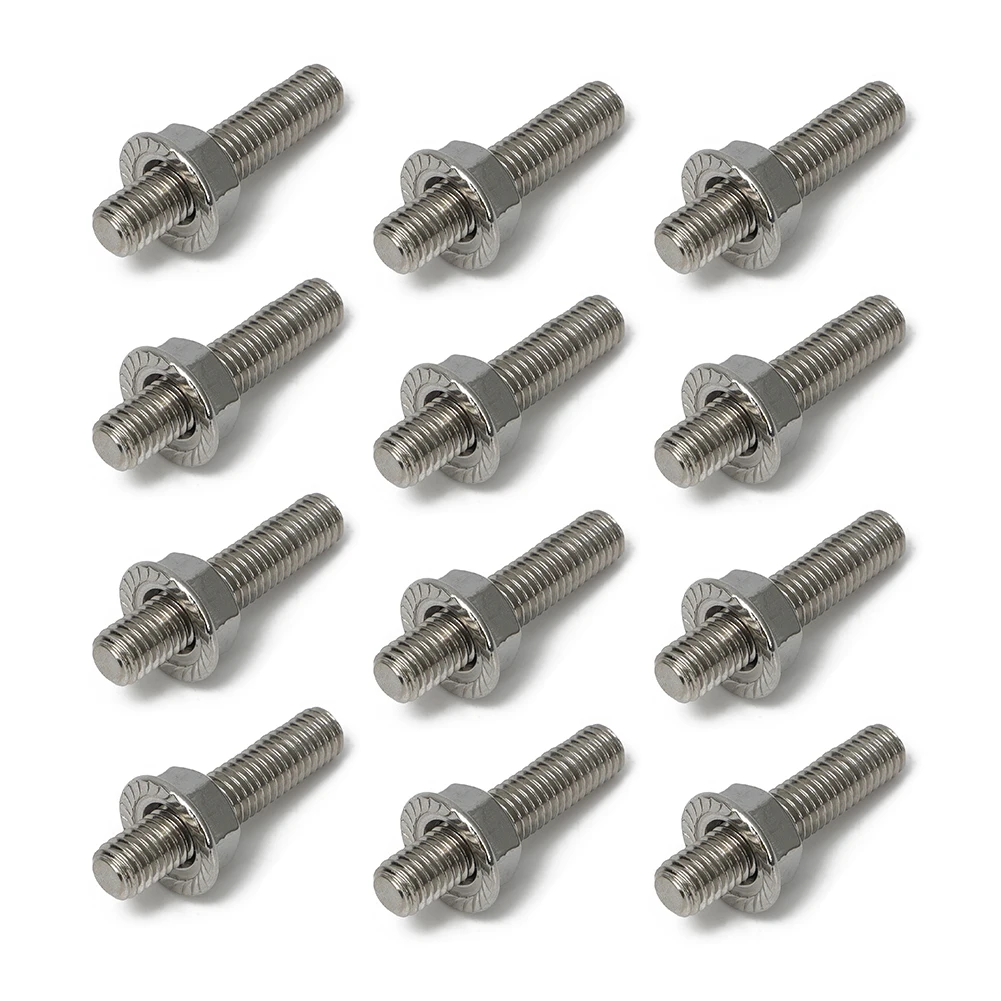 

12X шпильки для выхлопной головки грузовика LS LSX из нержавеющей стали M8 * 40 Полный комплект винтовых гаек