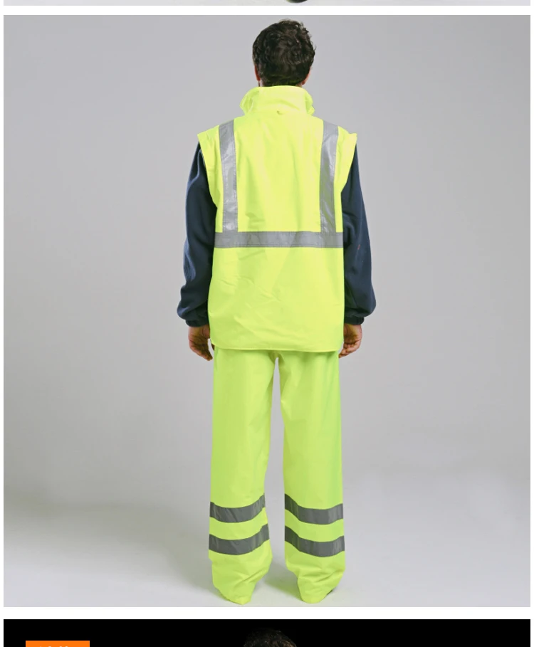 EN471 ANSI/SEA 107 AS/NZS Hi vis водонепроницаемая 5 в 1 куртка со светоотражающей лентой, защитная Рабочая одежда, зимняя куртка