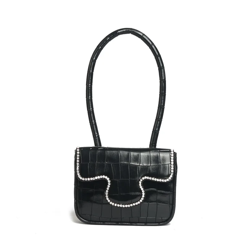 

Free Shipping Women's Pink Clutch Bags Solid Color Genuine Leather Handbags Fashion Mini Black Underarm Bags Evening Bags