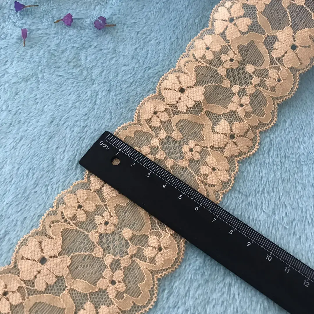 Изящное эластичное кружево из золотистой кожи милые маленькие цветы украшение