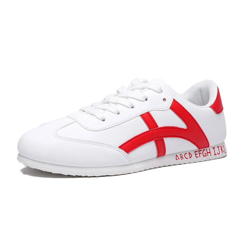 white red Брендовые мужские кроссовки с дышащей сеткой, кроссовки для бега, удобная уличная Легкая спортивная обувь для бега, Прогулочные кроссовки, мужская обувь - Цвет: white red