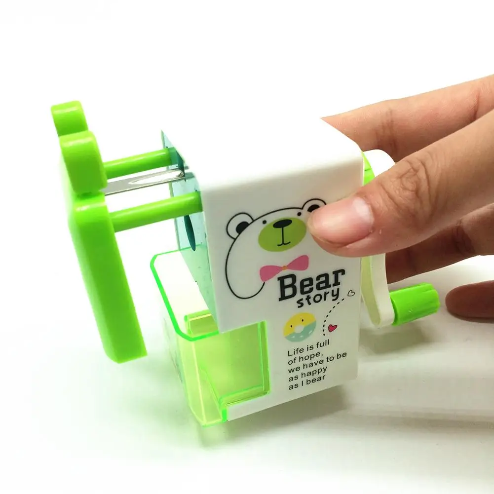 Мультяшная точилка для карандашей с рукояткой детская карандаша ручная