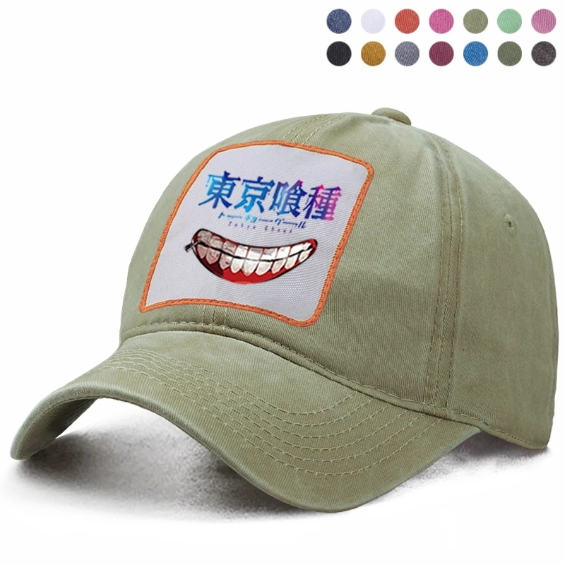 Японская аниме Токийский Гуль Кен канеки Basebll Кепка папа солидный Дальнобойщик