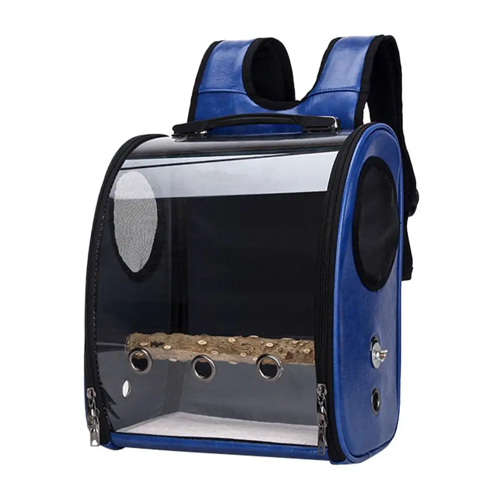 Прозрачный рюкзак с изображением попугая и птицы для домашних животных двойная