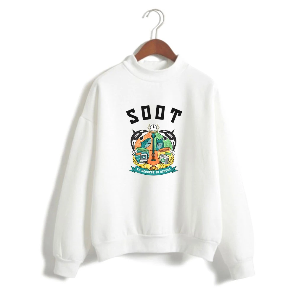 

Wilbur Soot Turtleneck Sweatshirts Print Cotton&Polyester Wtreetwear Sweatshirt Turtleneck Pullover Oversize Cute Top