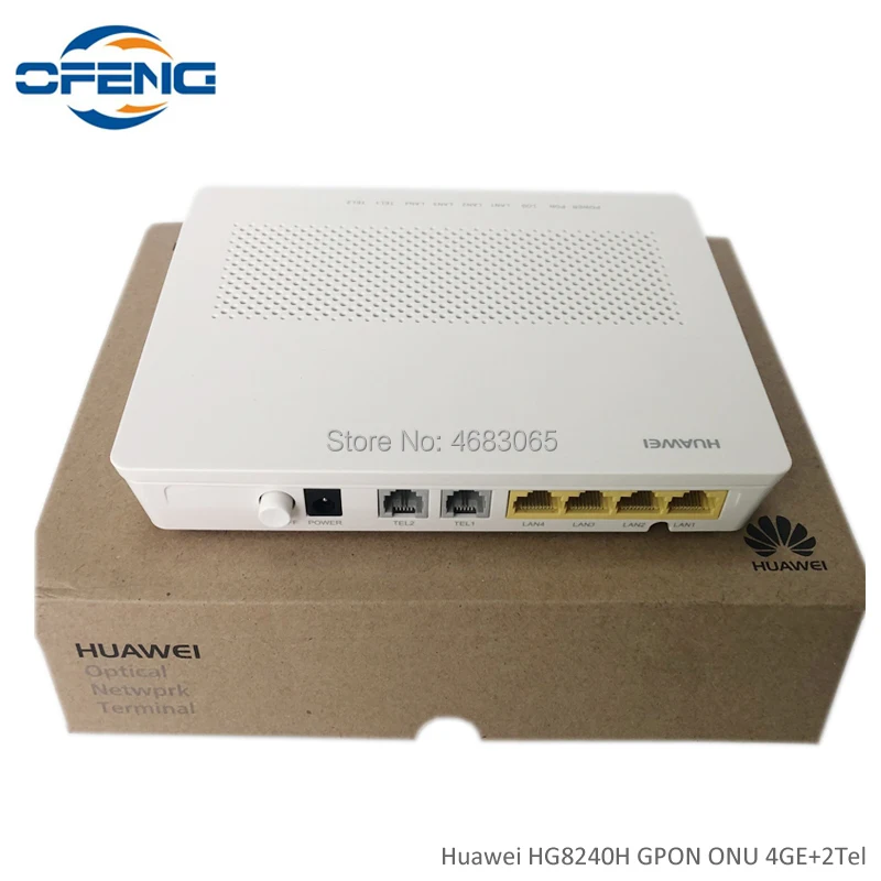 Huawei new HG8240H GPON ONU/ONT с 4GE + 2TEL английская Настройка прошивки SIP FTTH волоконно