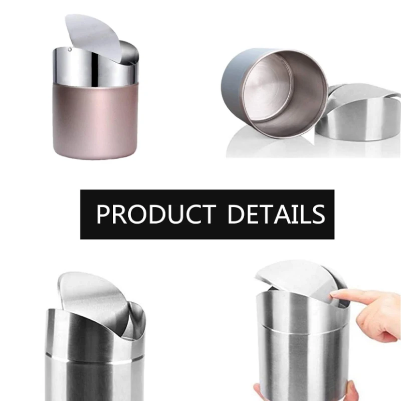 Мусорная корзина из нержавеющей стали 1 5 л|Мусорные баки| |